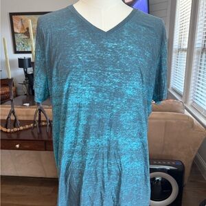 The Rail Blue Heather V-Neck Tee